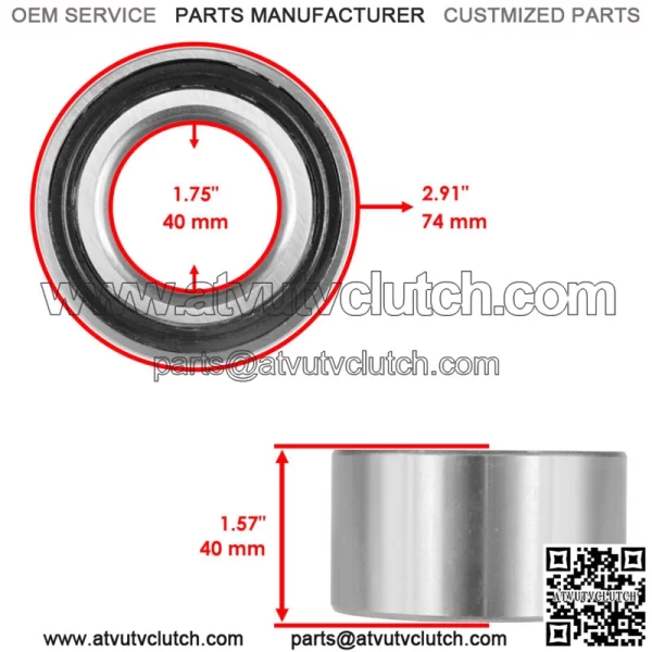 Rear Wheel Ball Bearing for Polaris Sportsman 800 EFI 2005-2014 For: Polaris Sportsman 800 - Image 2