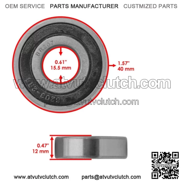 756-3115A 756-3115 Deck Pulley Bearings For Cub Cadet 208 GT 2544 GT 2550 - Image 2