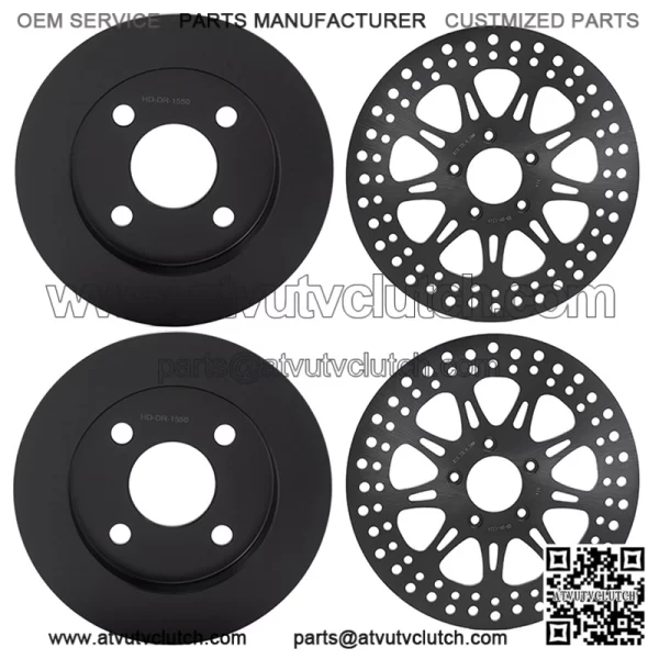 Cast Iron Front Rear Brake Disc Rotor Set for Harley TRIKE FLHTCUTG Glide Ultra Classic Trike 2009-2013 - Image 4