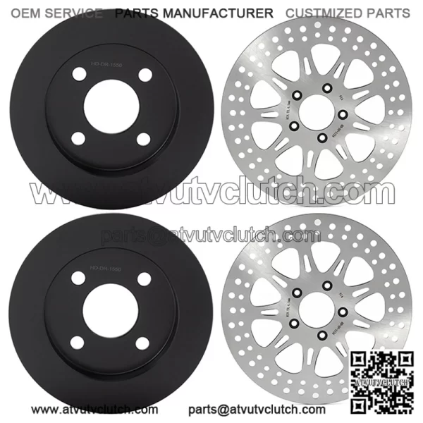 Cast Iron Front Rear Brake Disc Rotor Set for Harley TRIKE FLHTCUTG Glide Ultra Classic Trike 2009-2013 - Image 5