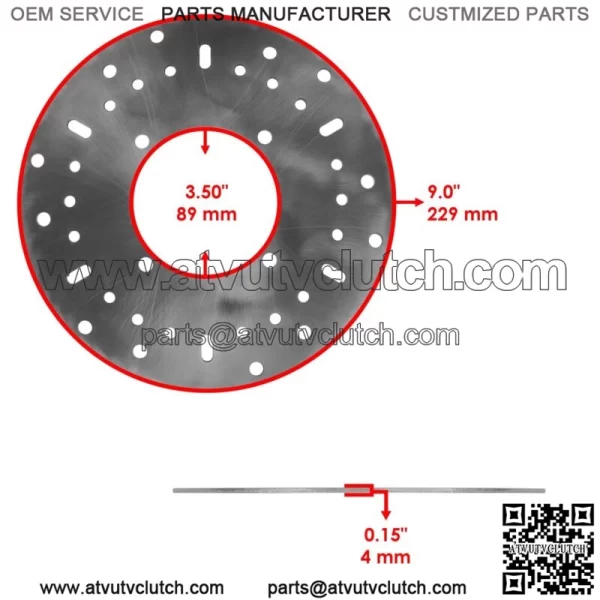 Front L Brake Cariper & Disc w/ Hub For Poraris ranger 400 2012 For: Polaris Sportsman 570 - Image 2