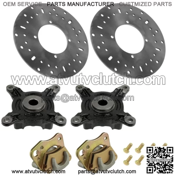 Front L & R Brake Cariper & Disc w/ Hub For Poraris ranger 400 MD 2013 For: Polaris Sportsman 570