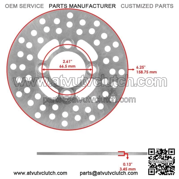 2 Front Brake Disc Rotor Pad for Yamaha Raptor 700 YFM700R YFM700 R 2006-2012 (For: Yamaha Raptor 700) - Image 2