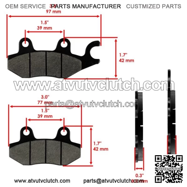 2 Front Brake Disc Rotor Pad for Yamaha Raptor 700 YFM700R YFM700 R 2006-2012 (For: Yamaha Raptor 700) - Image 3