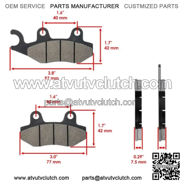 2 Front Brake Disc Rotor Pad for Yamaha Raptor 700 YFM700R YFM700 R 2006-2012 (For: Yamaha Raptor 700) - Image 4