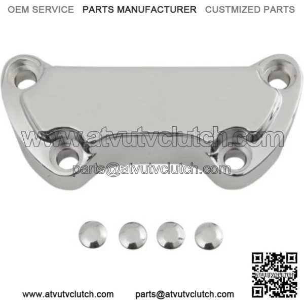 Drag Specialties Chrome Scalloped Handlebar Riser Top Clamps Harley Softail Dyna (For: Harley-Davidson)