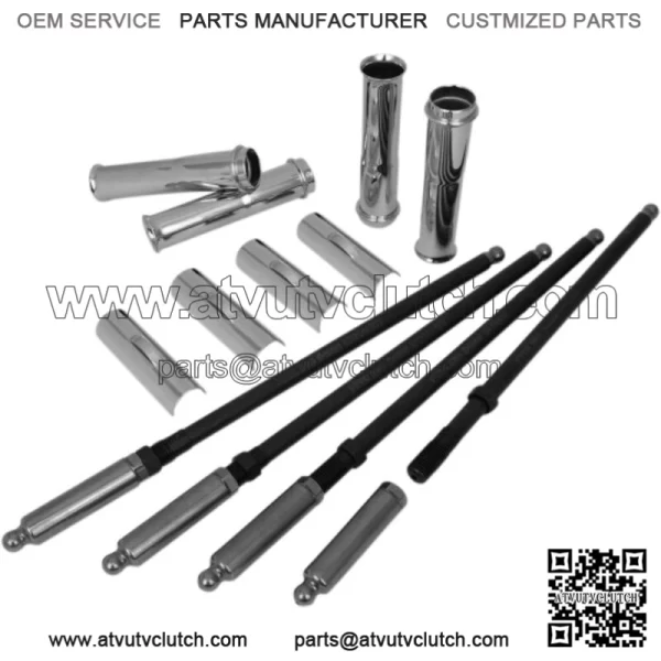Feuling Quick Install Pushrods Chrome Tubes Kit 99-17 Twin Cam Harley (For: Harley-Davidson)