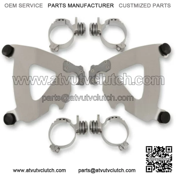 Memphis Shades Road Warrior Fairing Polished Mount Kit Harley Dyna Softail 06-17 (For: Harley-Davidson)