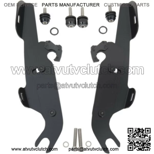 Memphis Shades Fairing Black Trigger-Lock Mount Kit Harley Softail OEM Lightbar (For: Harley-Davidson)