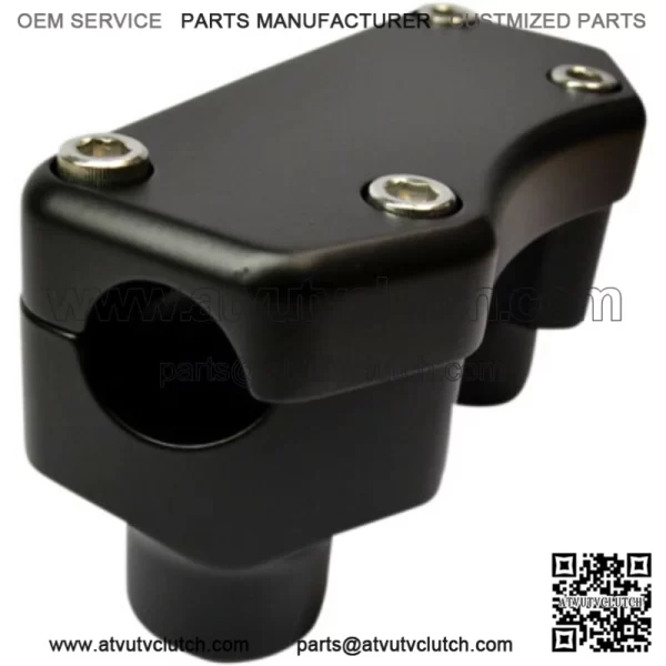Flat Black 1 1/2" Straight Risers Handlebar Top Clamp Kit Harley Softail Dyna XL (For: Harley-Davidson)