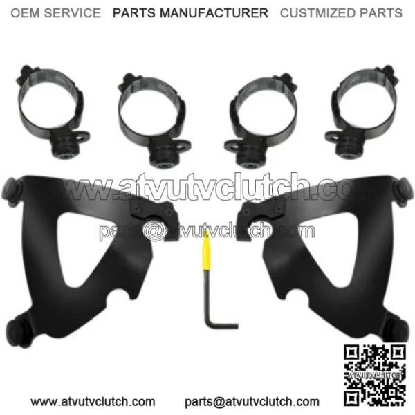 Memphis Shades Black Road Warrior Trigger-Lock Mount Kit Harley 18+ FLSB FXLRS (For: Harley-Davidson)