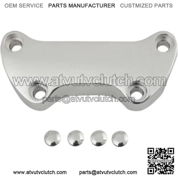 Drag Specialties Chrome Smooth 1" Handlebar Riser Top Clamps Harley Softail Dyna (For: Harley-Davidson)