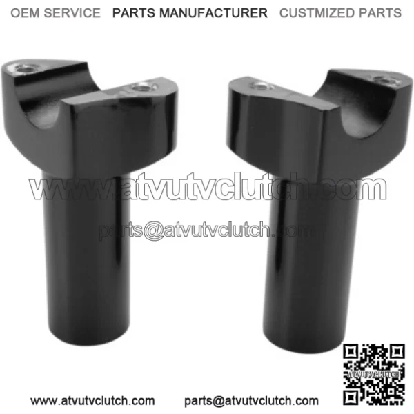Drag Specialties Straight Black 3 1/2" Handlebar Risers Harley Softail Dyna XL (For: Harley-Davidson)