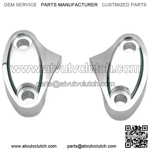 Drag Specialties Chrome Handlebar Riser 2 Piece Top Clamps Harley Softail Dyna (For: Harley-Davidson)