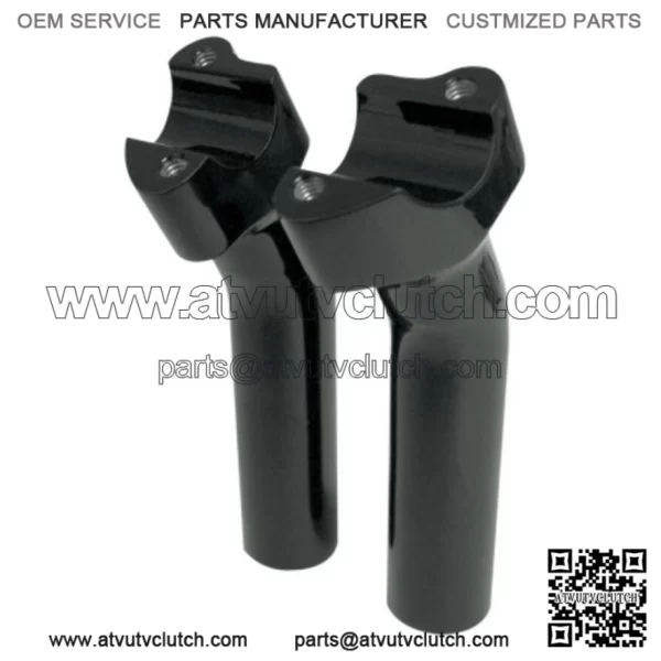 Gloss Black 5 1/2 Buffalo Bars Handlebars Pullback Risers Harley Softail Dyna XL (For: Harley-Davidson)