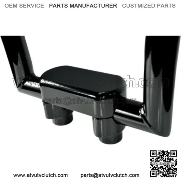 Gloss Black Straight Risers 1 1/2 Handlebar Top Clamp Kit Harley Softail Touring (For: Harley-Davidson)