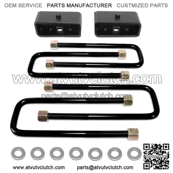 Fit 99-21 Toyota Tundra 2WD/4WD 2" Rear Blocks Level Lift Kit Spacer+U-Bolts