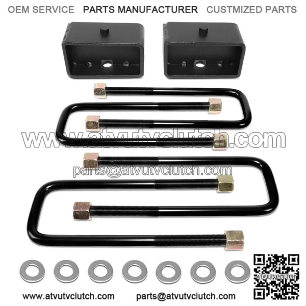 Fit 99-21 Toyota Tundra 2WD/4WD 3" Rear Blocks Level Lift Kit Spacer+U-Bolts