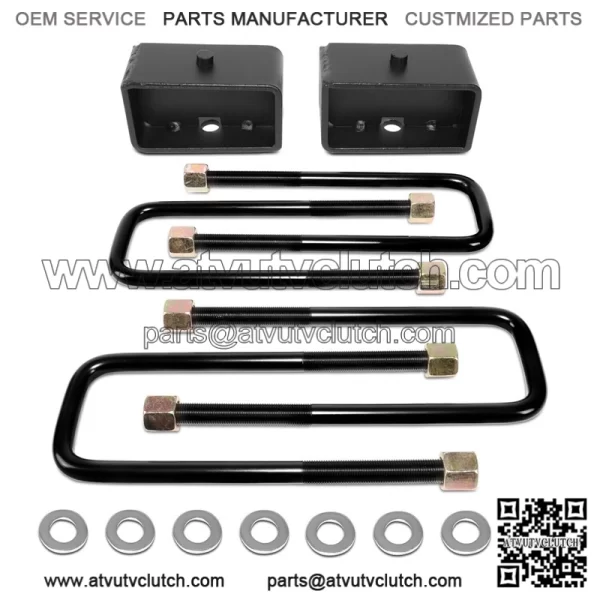 Fit 04-22 Nissan Titan 2WD 4WD 3" Rear Blocks Leveling Lift Kit Spacer + U-Bolts
