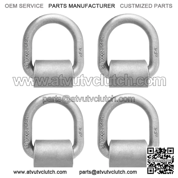 Heavy Duty Welded Forged D-Rings #4 Pack