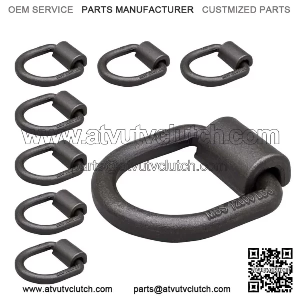 Heavy Duty Welded Forged D-Rings #8 Pack