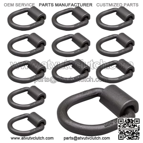 Heavy Duty Welded Forged D-Rings #12 Pack