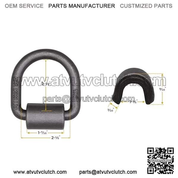 Heavy Duty Welded Forged D-Rings #12 Pack - Image 3