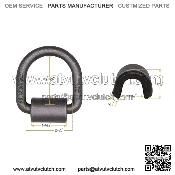 Heavy Duty Welded Forged D-Rings #20 Pack - Image 3