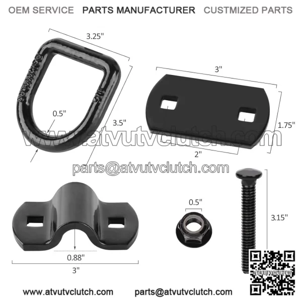 Heavy duty bolt-on forged D-rings - Image 3