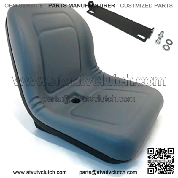 New Grey HIGH Back SEAT w/Pivot Rod Bracket for John Deere Gator CS CX Utility - Image 2