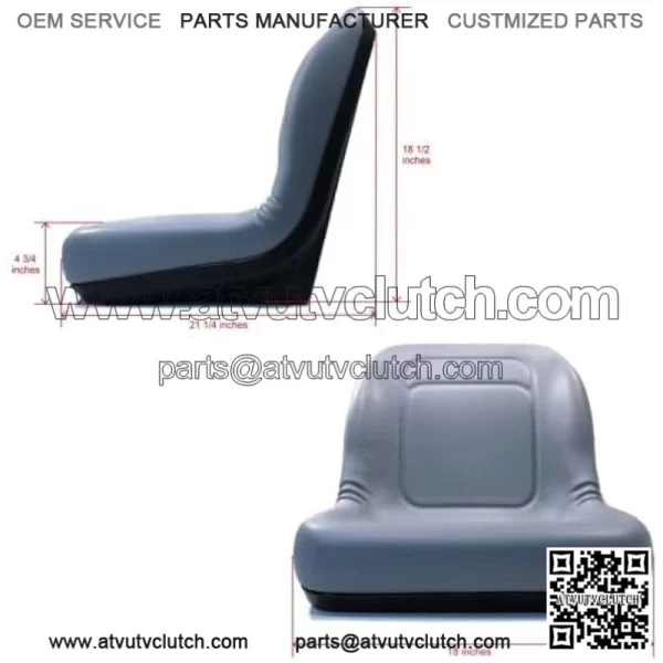 Gray High Back Seat fits John Deere Gator CS, CX, 4x2 HPX, 4x4HPX,4x4 Trail HPX - Image 2
