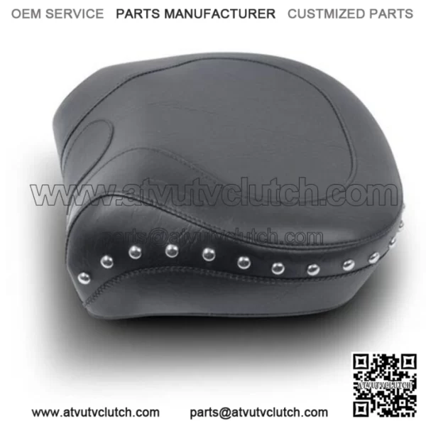 Mustang Wide Touring Chrome Studded Rear Passenger Seat Harley Softail (For: Harley-Davidson)