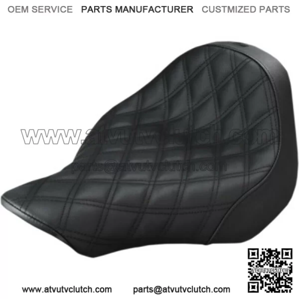 Saddlemen Black Renegade Lattice Stitch Solo Seat Harley 13-17 Softail Breakout (For: Harley-Davidson)