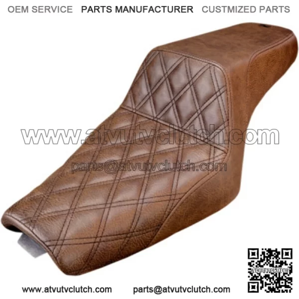 Saddlemen Step 2 Up Brown Lattice Stitch Seat 3.3 Tank Harley 2004+ XL Sportster (For: Harley-Davidson)