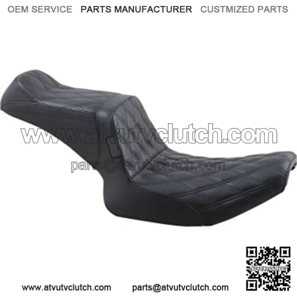 Le Pera Black Double Diamond Tailwhip 2 Up  Seat Harley Super Glide FXR 82-00 (For: Harley-Davidson)