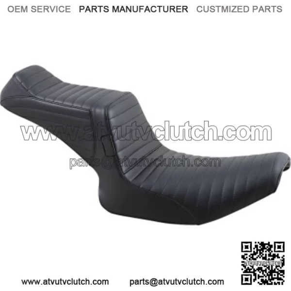 Le Pera Black Double Pleated Tailwhip 2 Up  Seat Harley Super Glide FXR 82-00 (For: Harley-Davidson)
