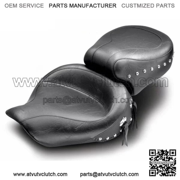 Mustang Wide Studded Touring One-Piece Seat w/ Studs 2006-2017 Harley Dyna 75435 (For: Harley-Davidson)