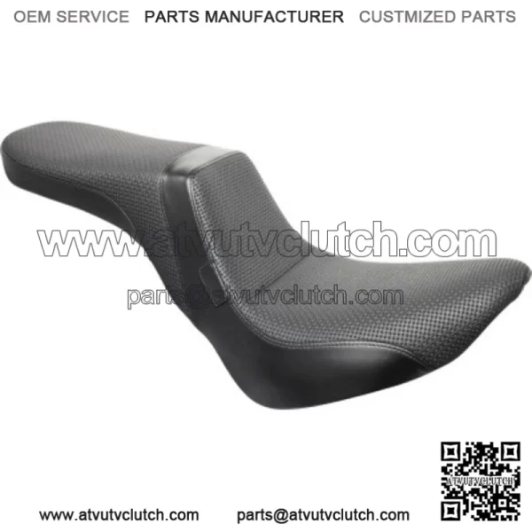 Le Pera Black Daytona Vinyl Basket Weave 2 Up Seat Harley 18+ Softail FXBR FLFB (For: Harley-Davidson)