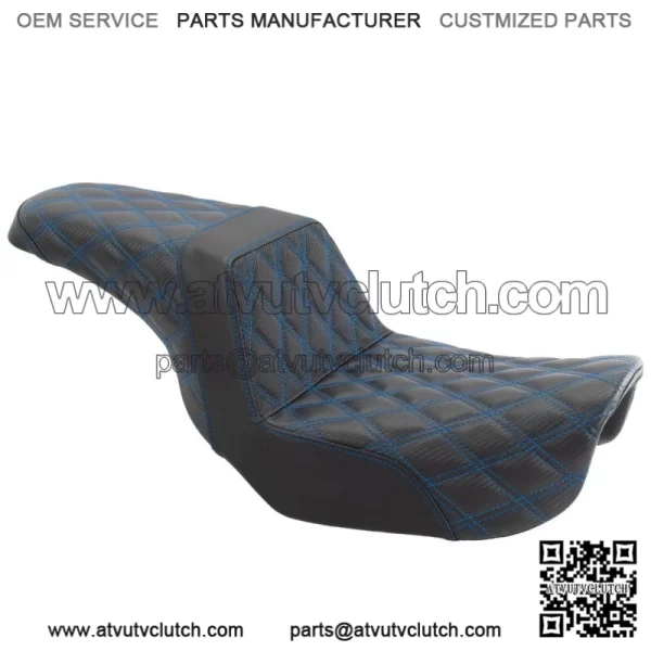 Saddlemen Blue Step 2 Up Lattice Diamond Stitch Seat Harley 06-17 Dyna FXD FLD (For: Harley-Davidson)