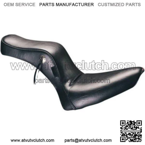 Le Pera Cherokee 2 Up Smooth Black Vinyl Seat Harley 1984-1999 Softail FXST FLST (For: Harley-Davidson)