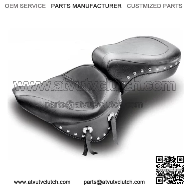 Mustang Wide Touring One-Piece Chrome Studs Studded Seat 00-06 Harley Softail (For: Harley-Davidson)