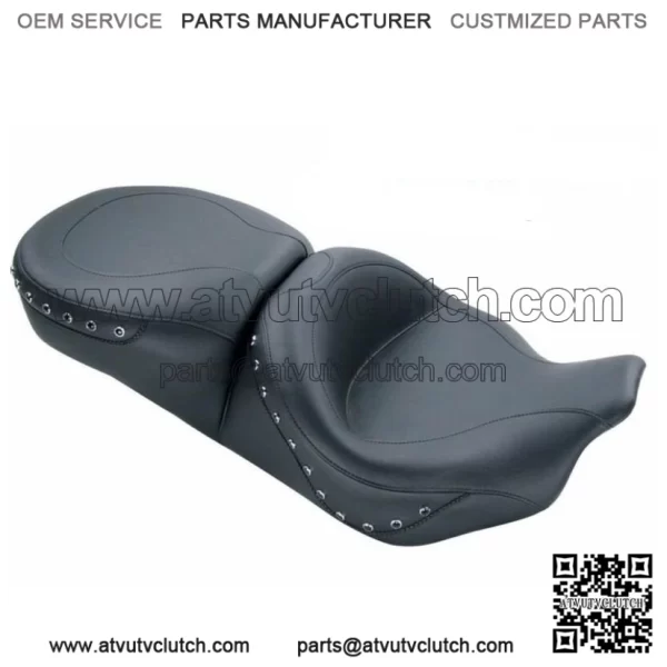 Mustang Smooth One Piece Seat Black Studs 08-2020 Harley Touring Bagger Dresser (For: Harley-Davidson)