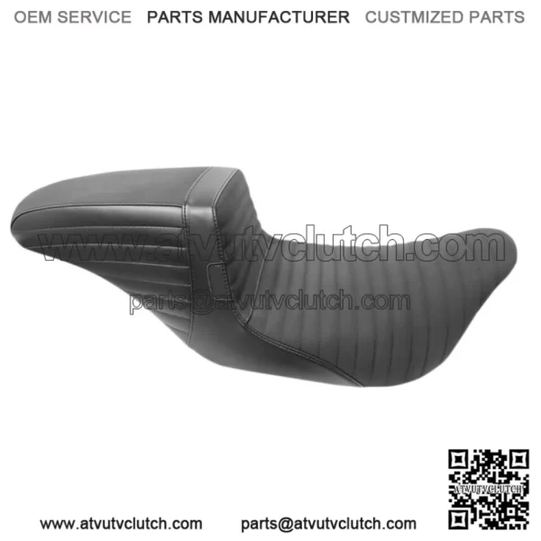Le Pera Black Kickflip Daddy Long Legs Seat Pleated Grip Tape Harley Touring 08+ (For: Harley-Davidson)