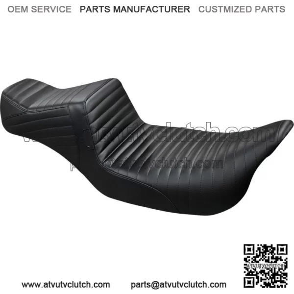 Le Pera Black Tailwhip Daddy Long Legs 2 Up Pleated Seat Harley Touring 08+ (For: Harley-Davidson)