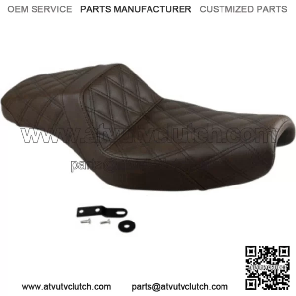Saddlemen Step 2 Up Brown Lattice Stitch Seat 3.3 Tank Harley 04+ XL Sportster (For: Harley-Davidson)