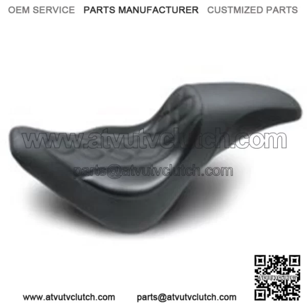 Mustang Black Tripper Fastback One Piece Front Seat Harley Softail Slim M8 18-20 (For: Harley-Davidson)