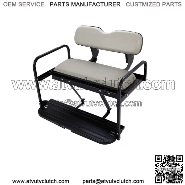 For Yamaha G14 G16 G19 G22 Golf Cart Rear Back Seat Kit Flip Folding Off-White