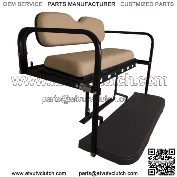 MACH3 Rear Flip Seat for Club Car Precedent/Tempo/Onward Golf Carts - Buff