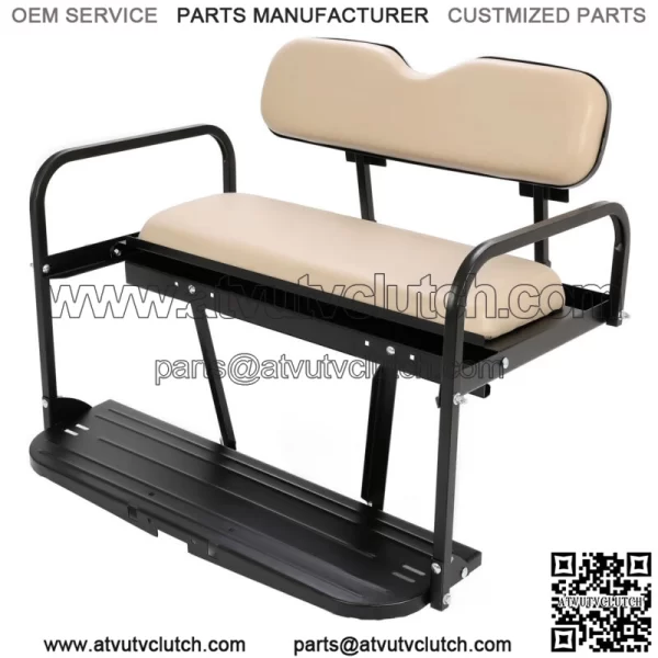 New Golf Cart Tan Flip Folding Rear Back Seat Kit For EZGO Marathon Pre-1994