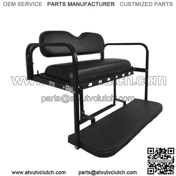 MACH3 Rear Flip Seat for Yamaha Drive2 Golf Carts 2017 & Up - Black